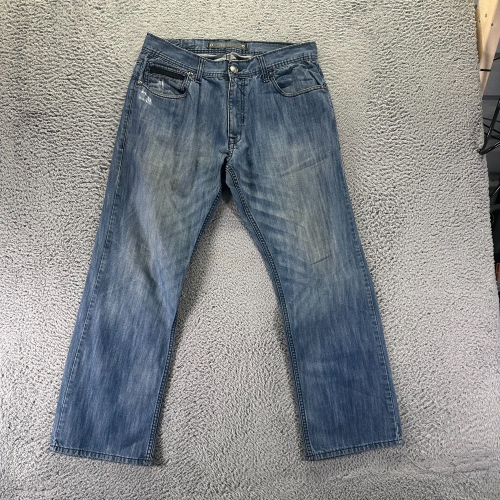 Jordan Craig Jeans Men's 34x30 Blue Cotton Denim Straight Leg Workwear Faded